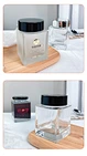 Square Honey storage bottle 90ml 180ml jam food glass jar Sauce Honey glass jar Double plastic lid
