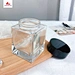 Square Honey storage bottle 90ml 180ml jam food glass jar Sauce Honey glass jar Double plastic lid